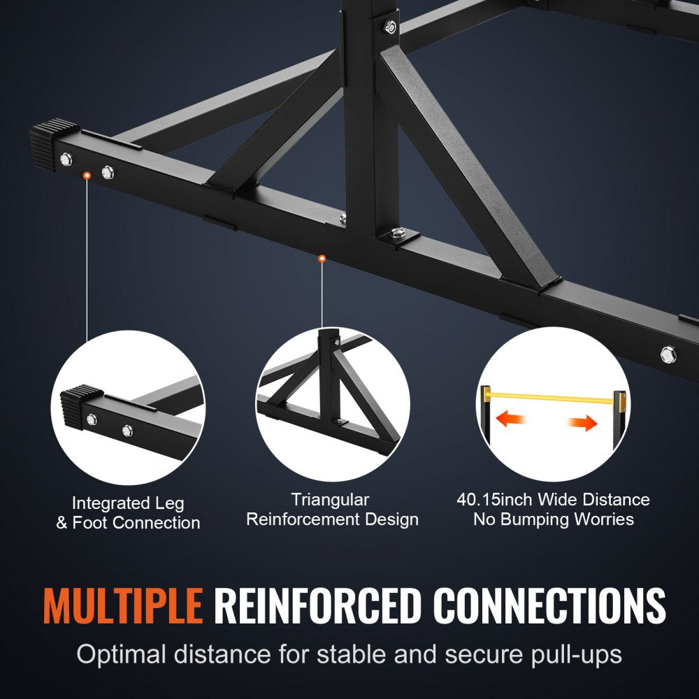 ssshkytxs-d - Adjustable 59-85" VEVOR Pull Up Bar Station, 330LBS Capacity