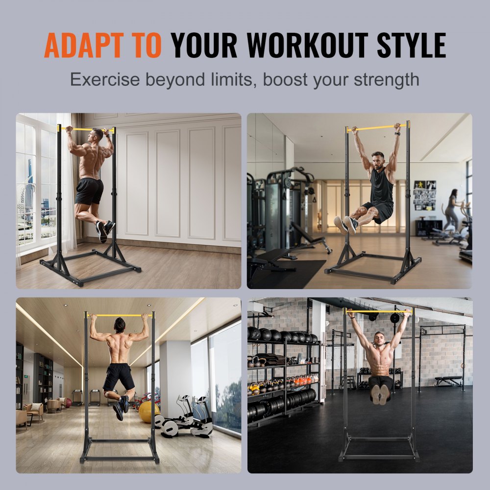 ssshkytxs-d - Adjustable 59-85" VEVOR Pull Up Bar Station, 330LBS Capacity