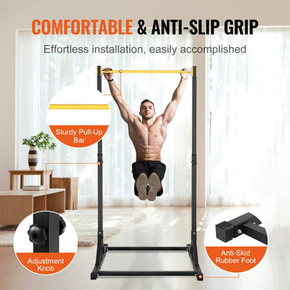 ssshkytxs-d - Adjustable 59-85" VEVOR Pull Up Bar Station, 330LBS Capacity