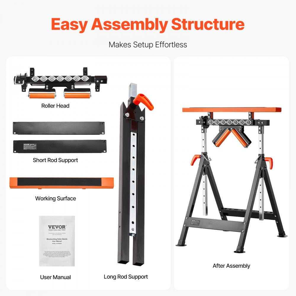 YH-WB004 - Adjustable Roller Stand, 33-50 in, 440 lbs Capacity
