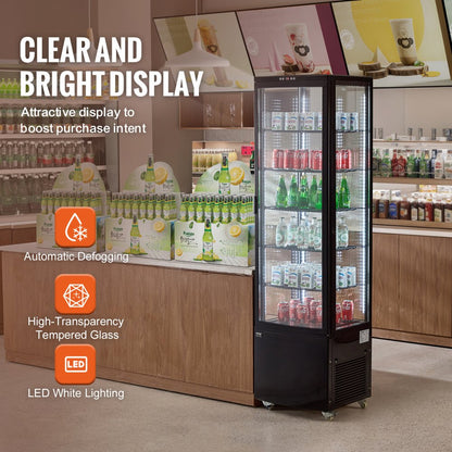 XC-278L - 9.8 cu ft Refrigerated Display Case with 5 Shelves & LED Lights