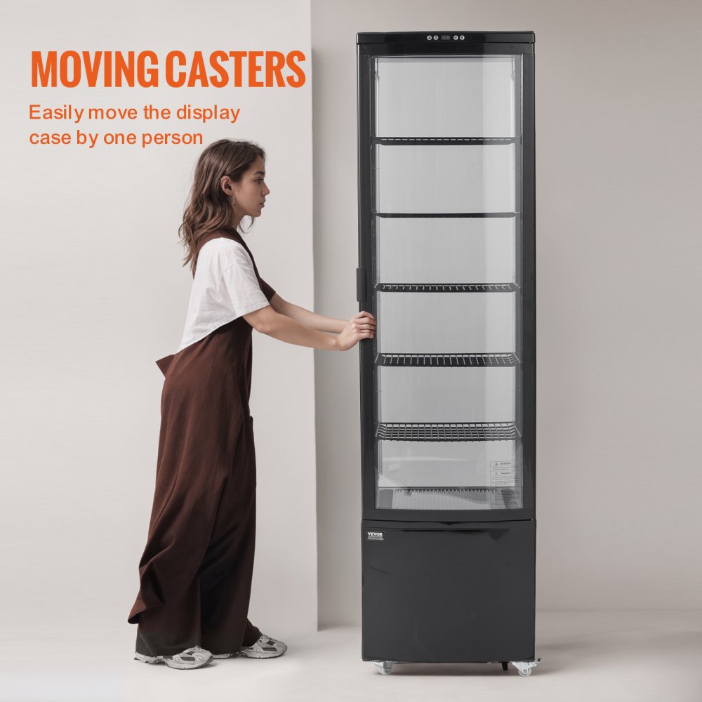 XC-278L - 9.8 cu ft Refrigerated Display Case with 5 Shelves & LED Lights