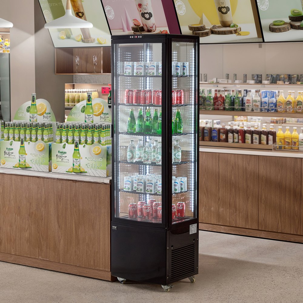 XC-278L - 9.8 cu ft Refrigerated Display Case with 5 Shelves & LED Lights