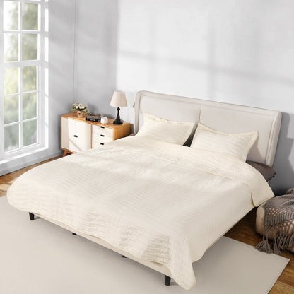 SYSH-P01Q - Soft Microfiber Queen Quilt Set 90" x 96" with Shams