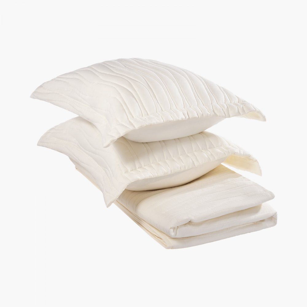 SYSH-P01Q - Soft Microfiber Queen Quilt Set 90" x 96" with Shams