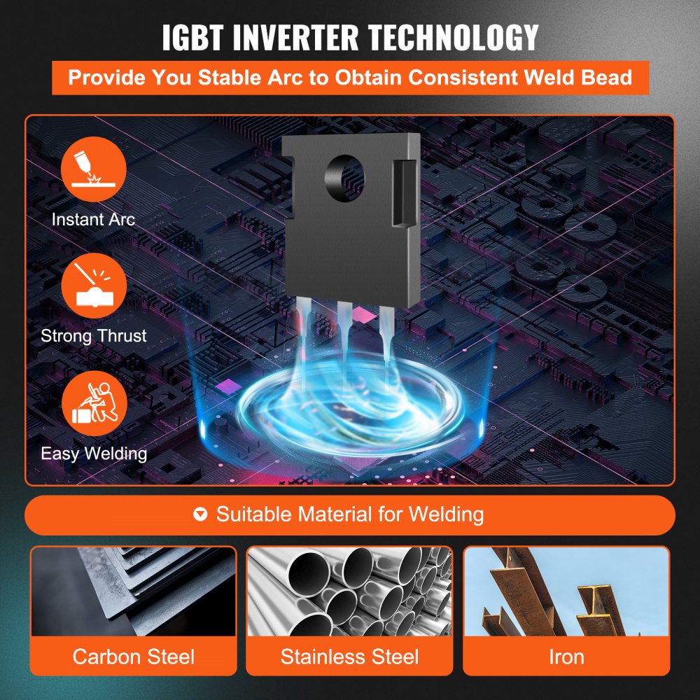 MIG-270 - 3-in-1 270A Portable Inverter Welder with Safety Features