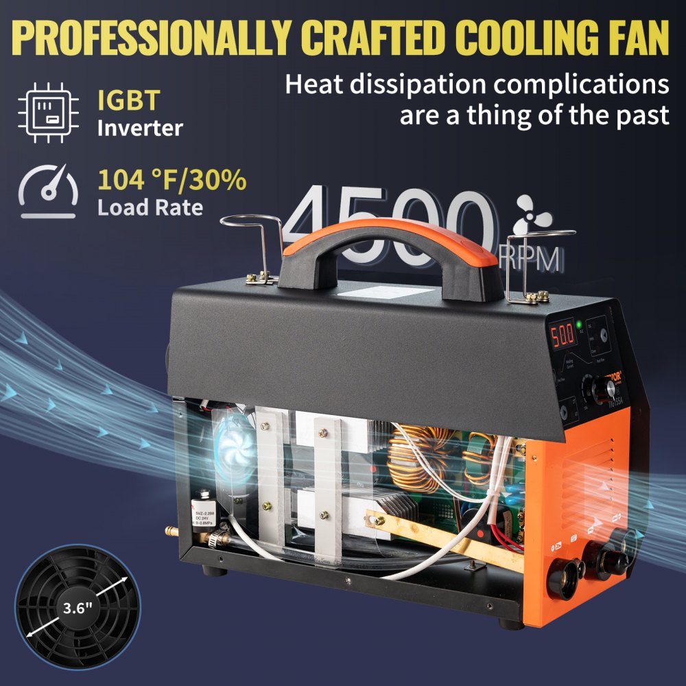 VV-TW-155A - Portable 3-in-1 TIG Welder for Steel & Copper Projects