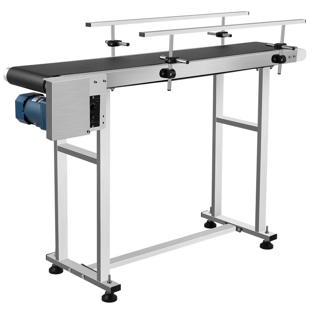 010525771323 - Heavy-Duty 59" Stainless Steel Motorized Conveyor with Guardrails