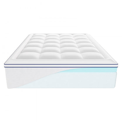 6080C2 - 4" Queen Memory Foam Topper with Cooling Gel & Detachable Cover