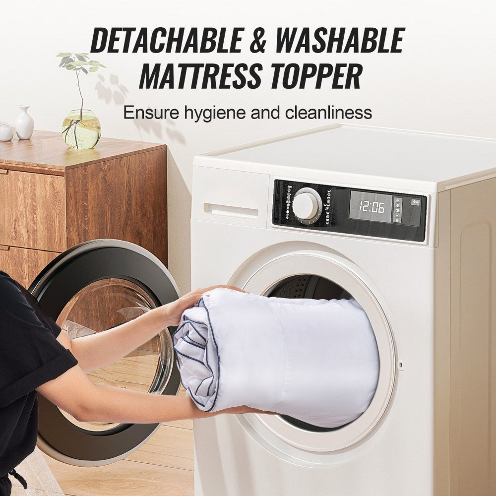 7680M5 - 4" King Memory Foam Mattress Topper with Cooling Gel and Pocket