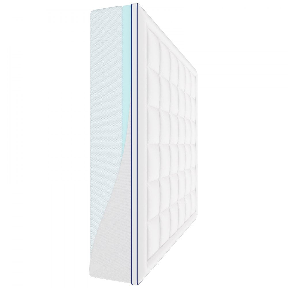 7680M5 - 4" King Memory Foam Mattress Topper with Cooling Gel and Pocket