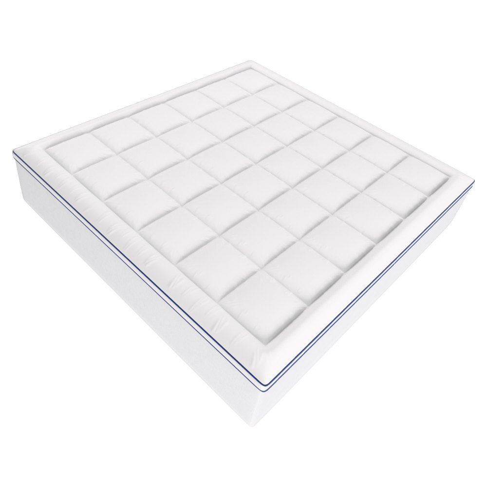7680M5 - 4" King Memory Foam Mattress Topper with Cooling Gel and Pocket