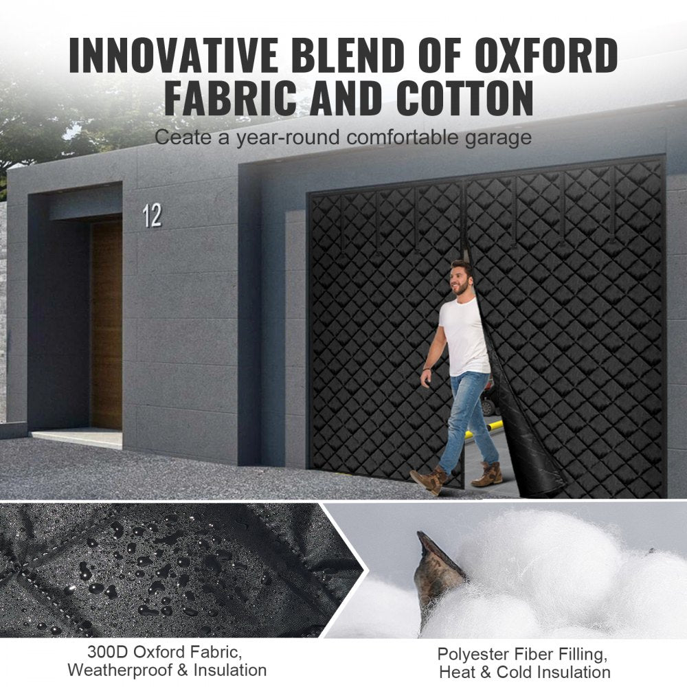 8.3 x 7.15 FT - Magnetic Garage Door Screen for Year-Round Insulation
