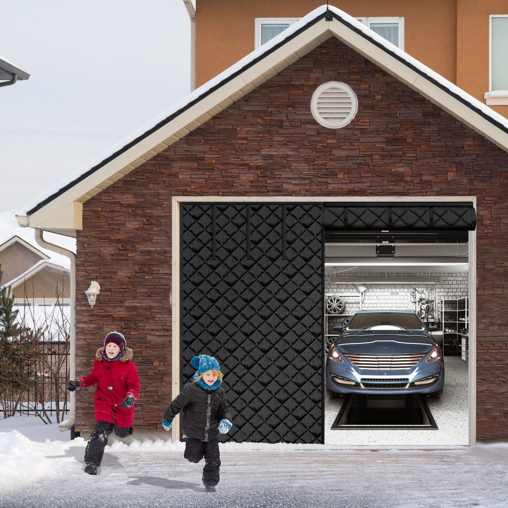 8.3 x 7.15 FT - Magnetic Garage Door Screen for Year-Round Insulation