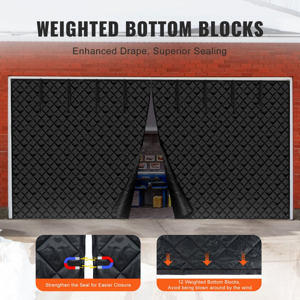 18.3X7.15 FT - Magnetic Garage Door Screen for Year-Round Insulation