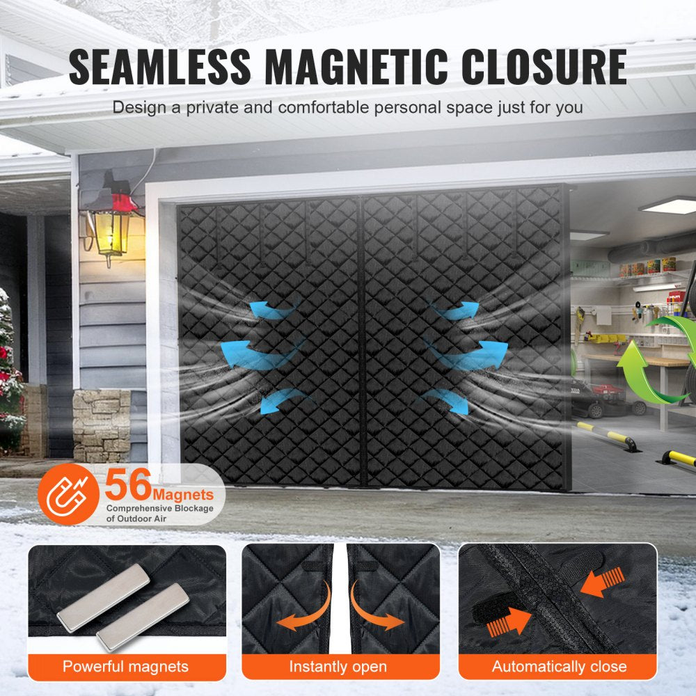10.3X8.15 FT - Magnetic Garage Door Screen for Superior Winter Insulation