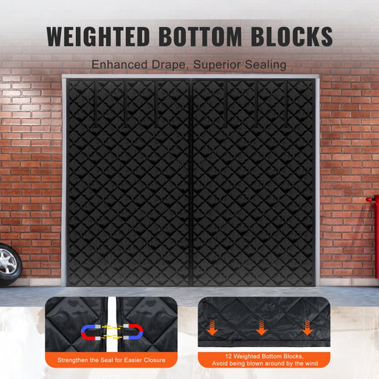 10.3X8.15 FT - Magnetic Garage Door Screen for Superior Winter Insulation
