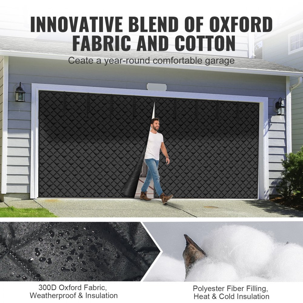16.3X7.15 FT - Magnetic Garage Door Curtain for All-Season Insulation
