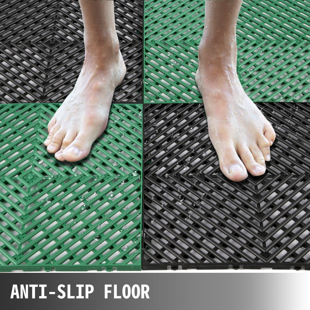 010530193344 - 55 PCS Durable Anti-Slip Interlocking Deck Tiles for Pools