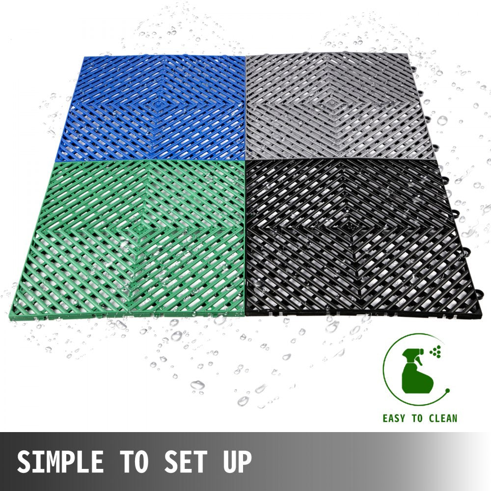 010530193344 - 55 PCS Durable Anti-Slip Interlocking Deck Tiles for Pools