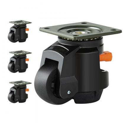 GD-80FD Heavy-Duty Leveling Casters for Uneven Floors, 2200 lbs Capacity