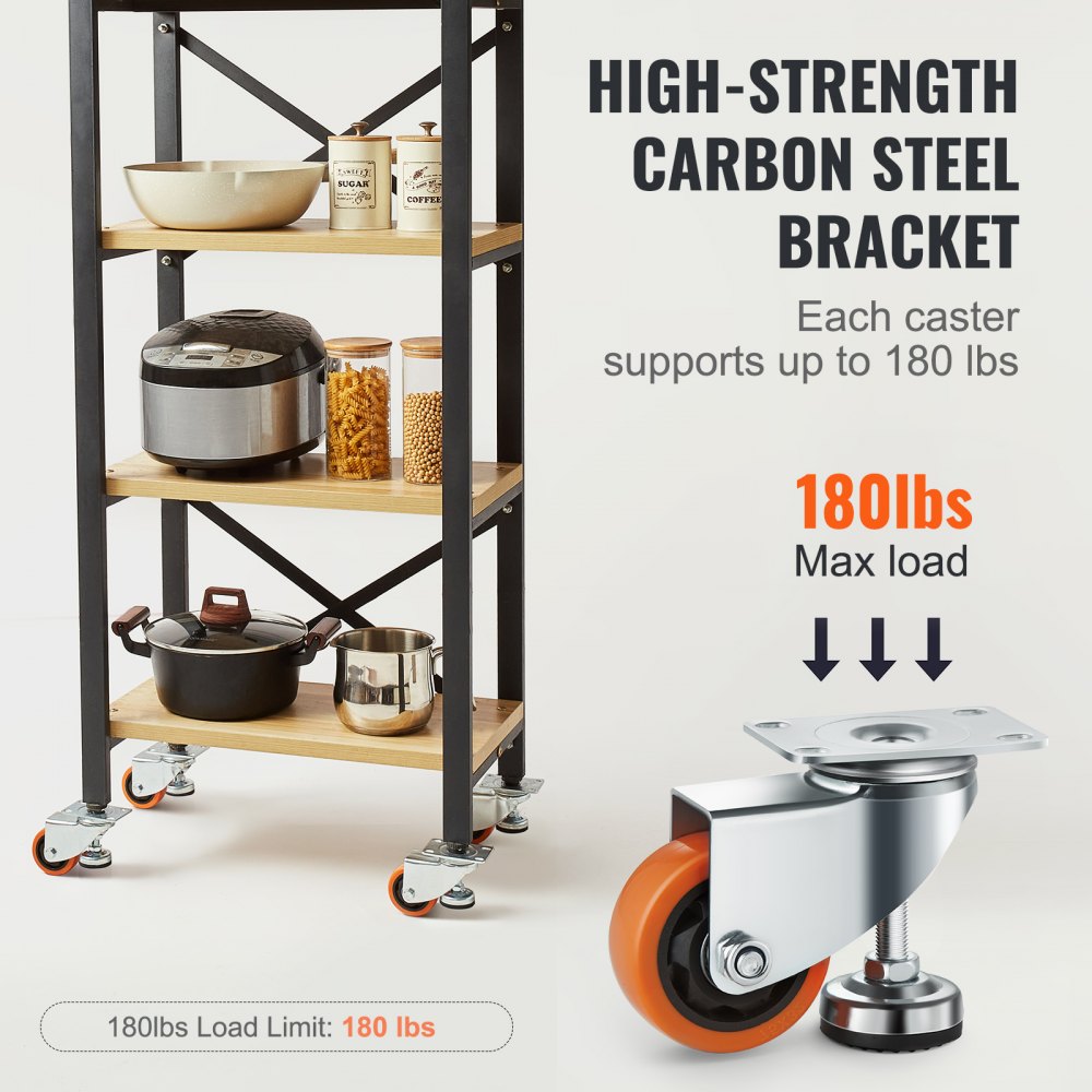 FJ-3C - 3" VEVOR Adjustable Leveling Casters for Smooth Glide