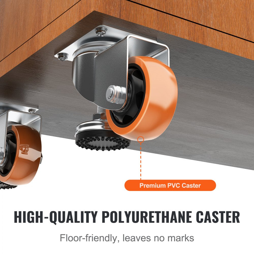 FJ-3C - 3" VEVOR Adjustable Leveling Casters for Smooth Glide