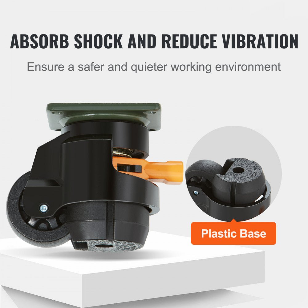 GD-60FD - Heavy-Duty Adjustable Leveling Casters for Uneven Surfaces