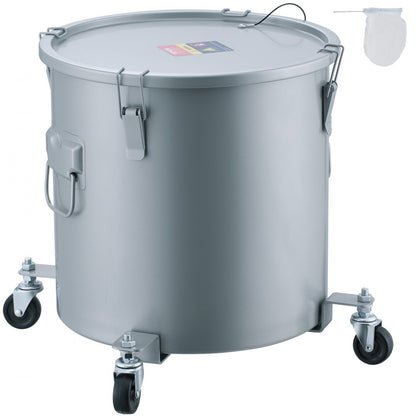 GLT-10GAL - Heavy-Duty 10 Gal Fryer Grease Bucket with Quick-Locking Clips
