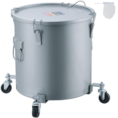 GLT-8GAL - 8 Gal Mobile Fryer Grease Bucket with Caster Base