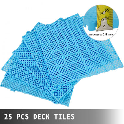 010236761751 - 25 Anti-Slip Interlocking Drainage Tiles for Pool & Sauna