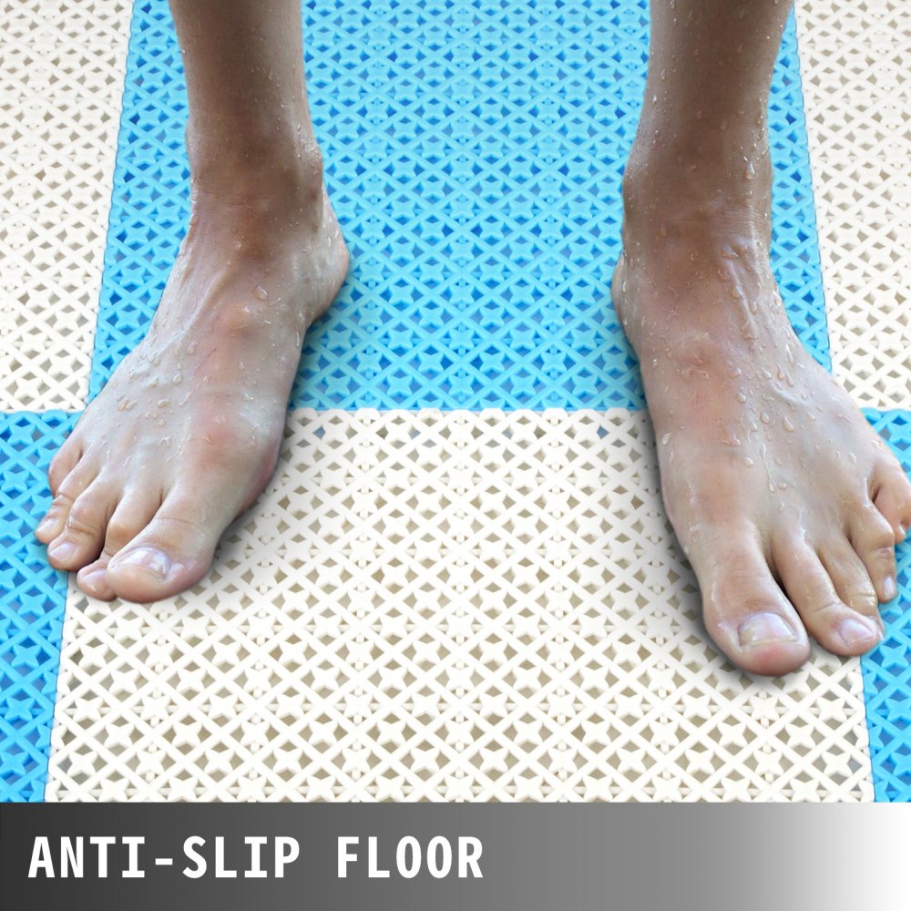 010236761751 - 25 Anti-Slip Interlocking Drainage Tiles for Pool & Sauna