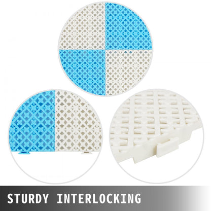 010236761751 - 25 Anti-Slip Interlocking Drainage Tiles for Pool & Sauna