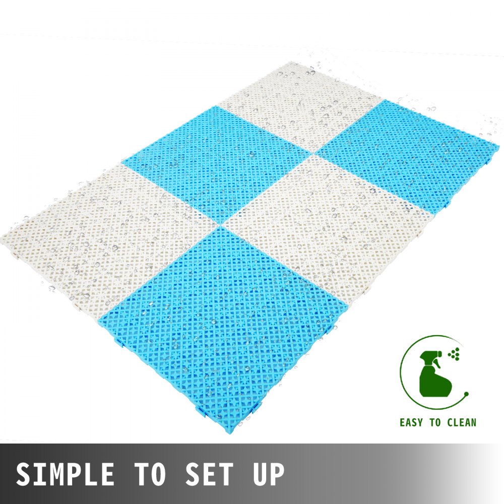 010236761751 - 25 Anti-Slip Interlocking Drainage Tiles for Pool & Sauna