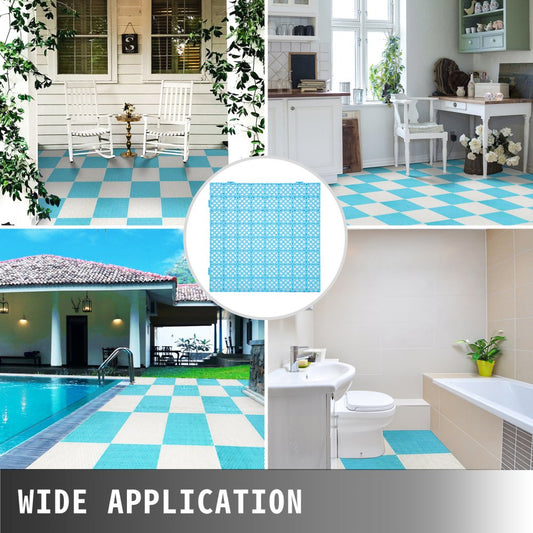010236761751 - 25 Anti-Slip Interlocking Drainage Tiles for Pool & Sauna