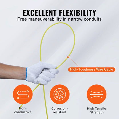 JLT-3 - 3/16" x 100ft Non-Conductive Fish Tape for Electricians