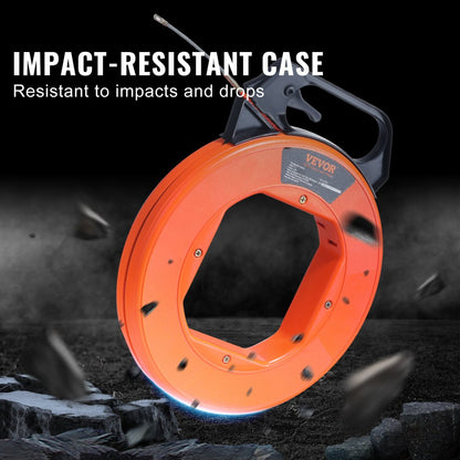 LFT01 - 125 ft Flexible Fish Tape for Electrical Wiring Safety