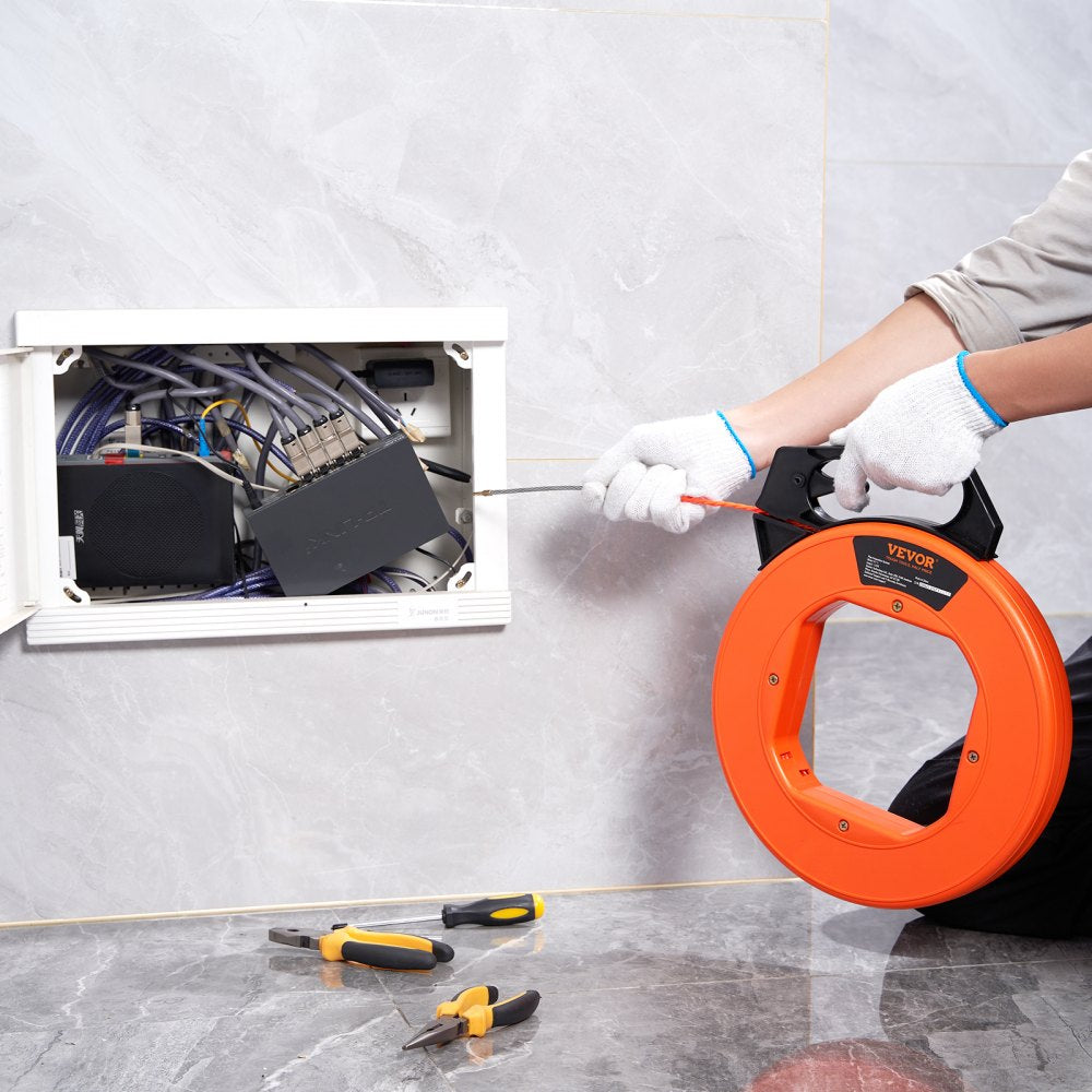 LFT01 - 125 ft Flexible Fish Tape for Electrical Wiring Safety