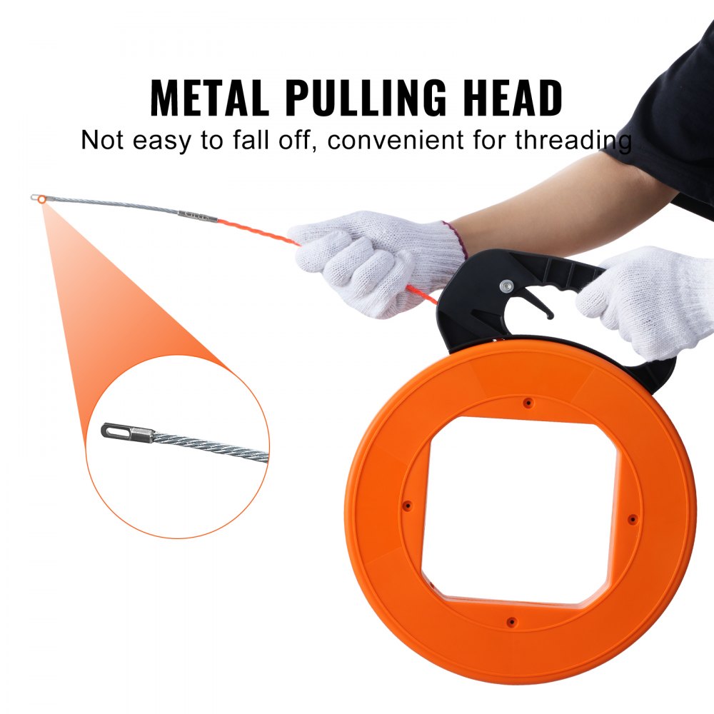 LFT01 - 100ft Non-Conductive Fish Tape with Comfortable Grip