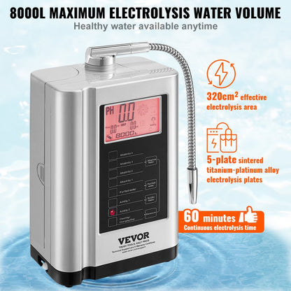 EHM-729 - 7-Function Alkaline Water Ionizer with Titanium-Platinum Plates