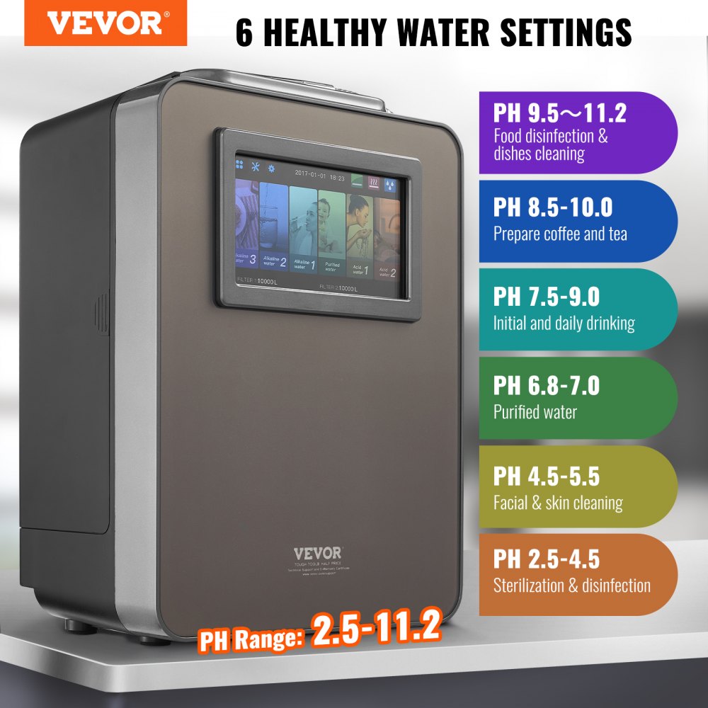 EHM-959 - Versatile Alkaline Water Ionizer with pH Range 2.5 to 11.2