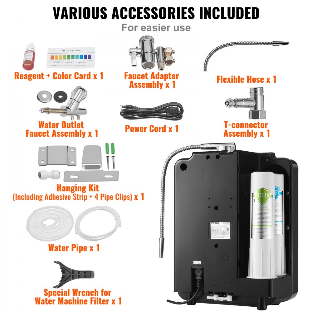 EHM-959 - Versatile Alkaline Water Ionizer with pH Range 2.5 to 11.2