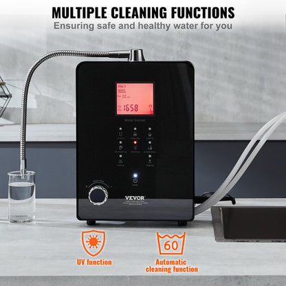 EHM-939 - VEVOR 9-Plate Alkaline Water Ionizer with UV Filter