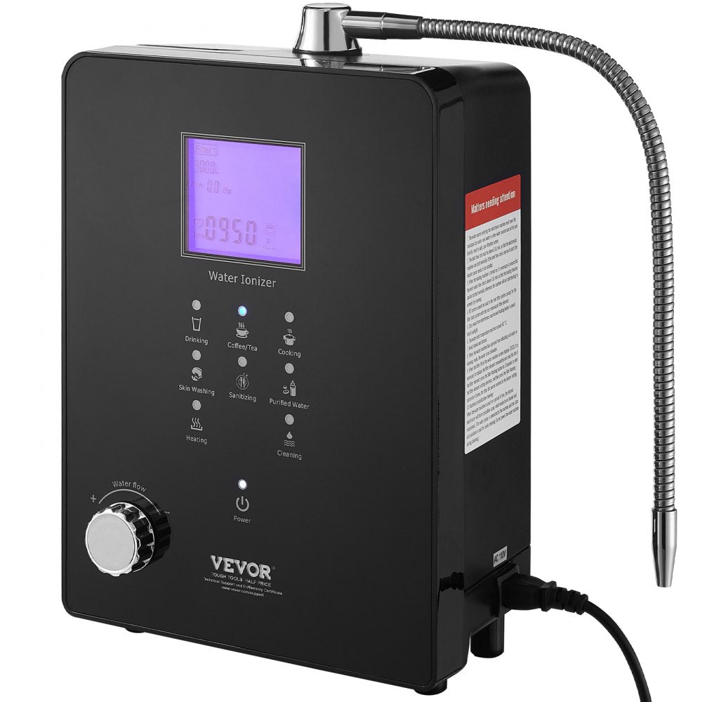 EHM-939 - VEVOR 9-Plate Alkaline Water Ionizer with UV Filter