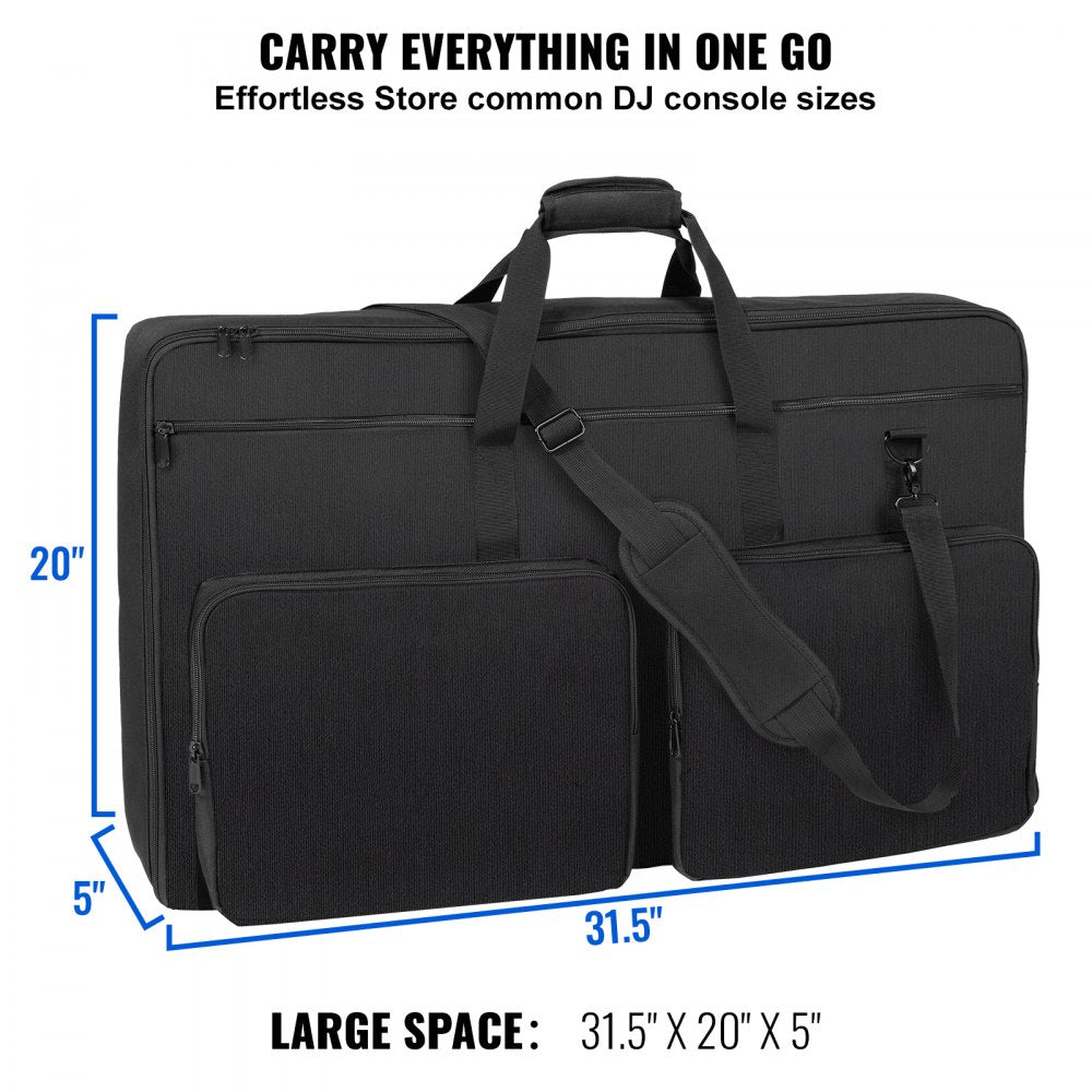 XCB-02A - Waterproof 31.5" DJ Mixer Bag with Pockets & Strap