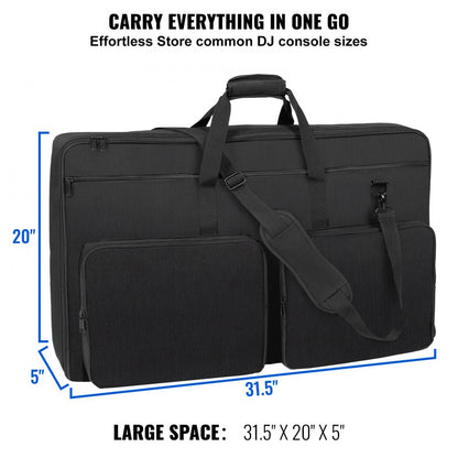 XCB-02A - Waterproof 31.5" DJ Mixer Bag with Pockets & Strap