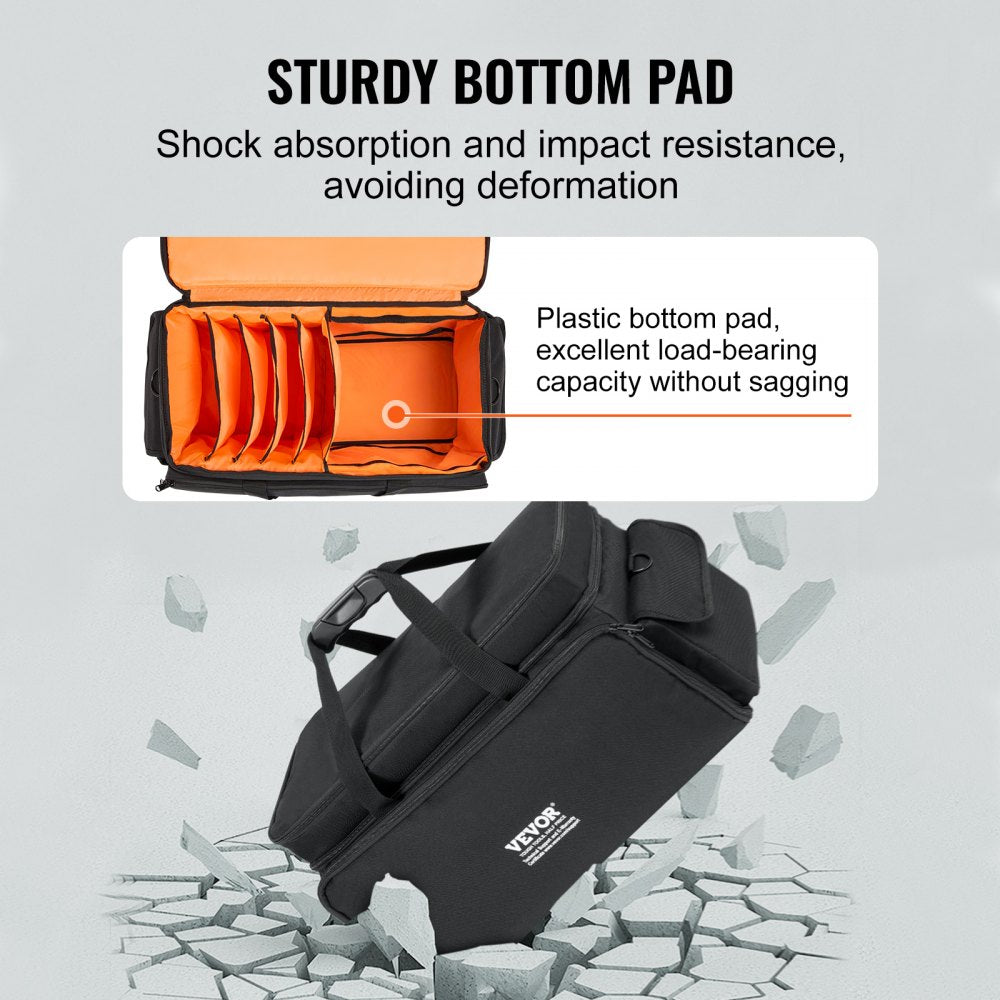 XCB-03A - 1200D Oxford DJ Cable Organizer with Customizable Dividers