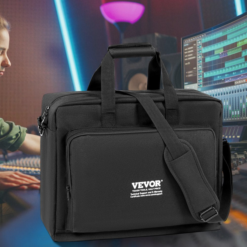 XCB-01A - VEVOR 1200D Oxford DJ Mixer Bag, Customizable Compartments, 19.29" x 8.66" x 15.34"