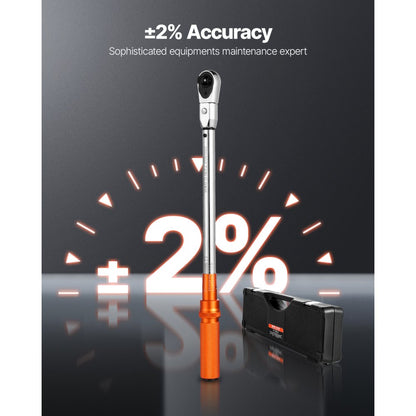 HGKN120035 - Precision 1/2" Drive Torque Wrench, 20-160 lbf-ft, Alloy Steel