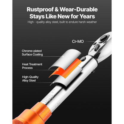 HG-14050 - Precision Torque Wrench Set, 1/4" Drive, ±3% Accuracy